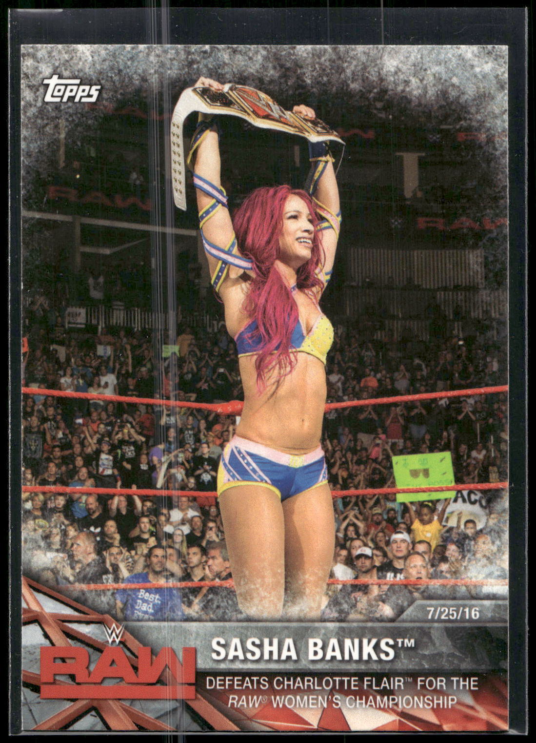 2017 Topps WWE Women's Division #WWE-1 Sasha Banks WWE Matches and Moments