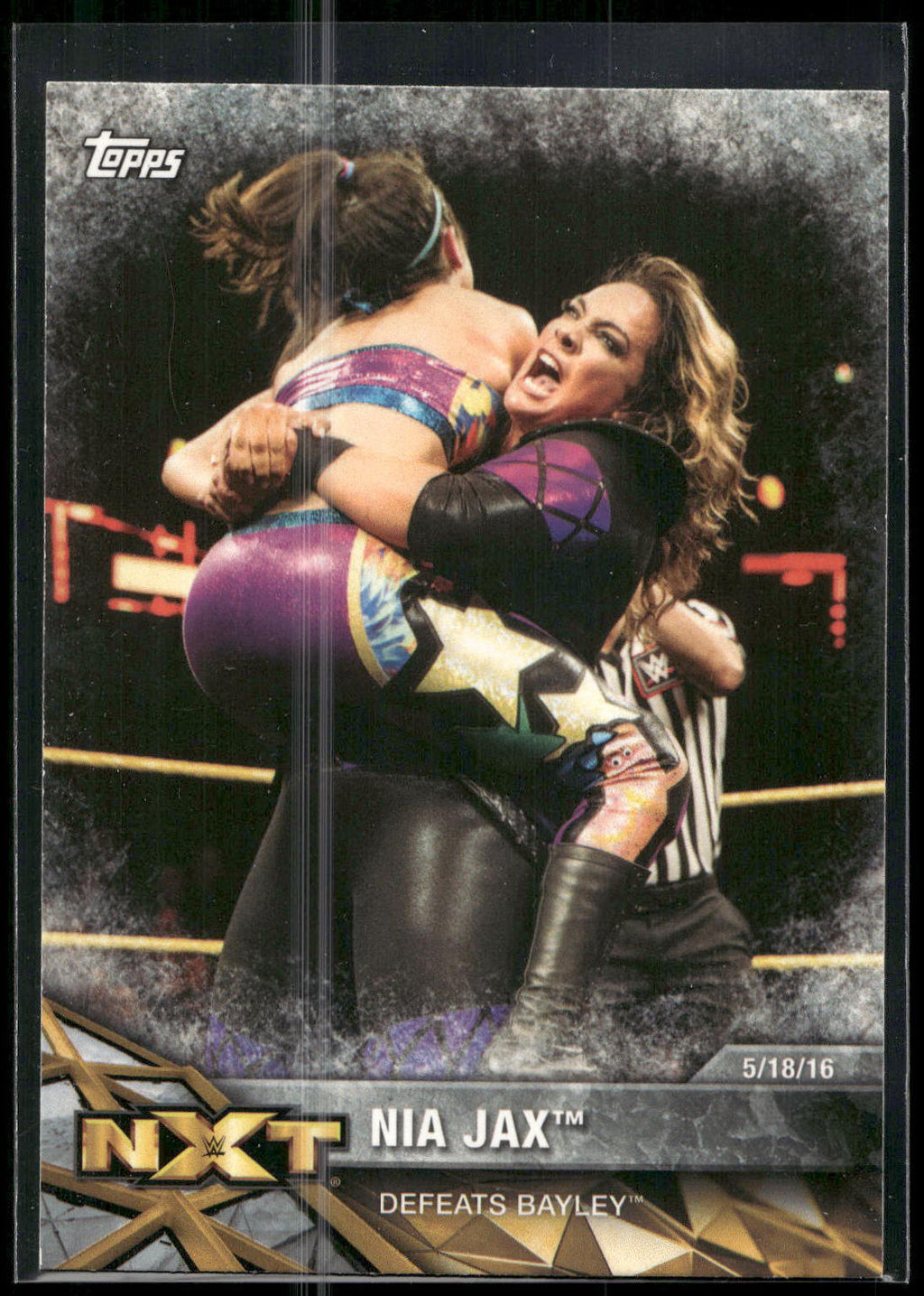 2017 Topps WWE Women's Division #NXT-15 Nia Jax NXT Matches and Moments