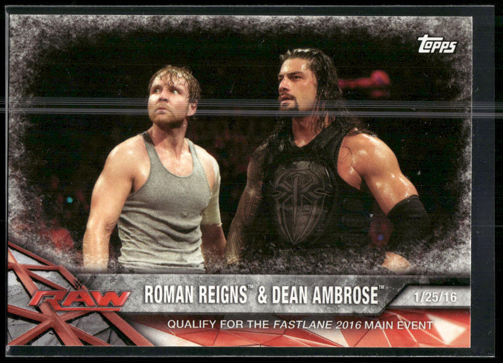 2017 Topps WWE Road To Wrestlemania #18 Roman Reigns / Dean Ambrose