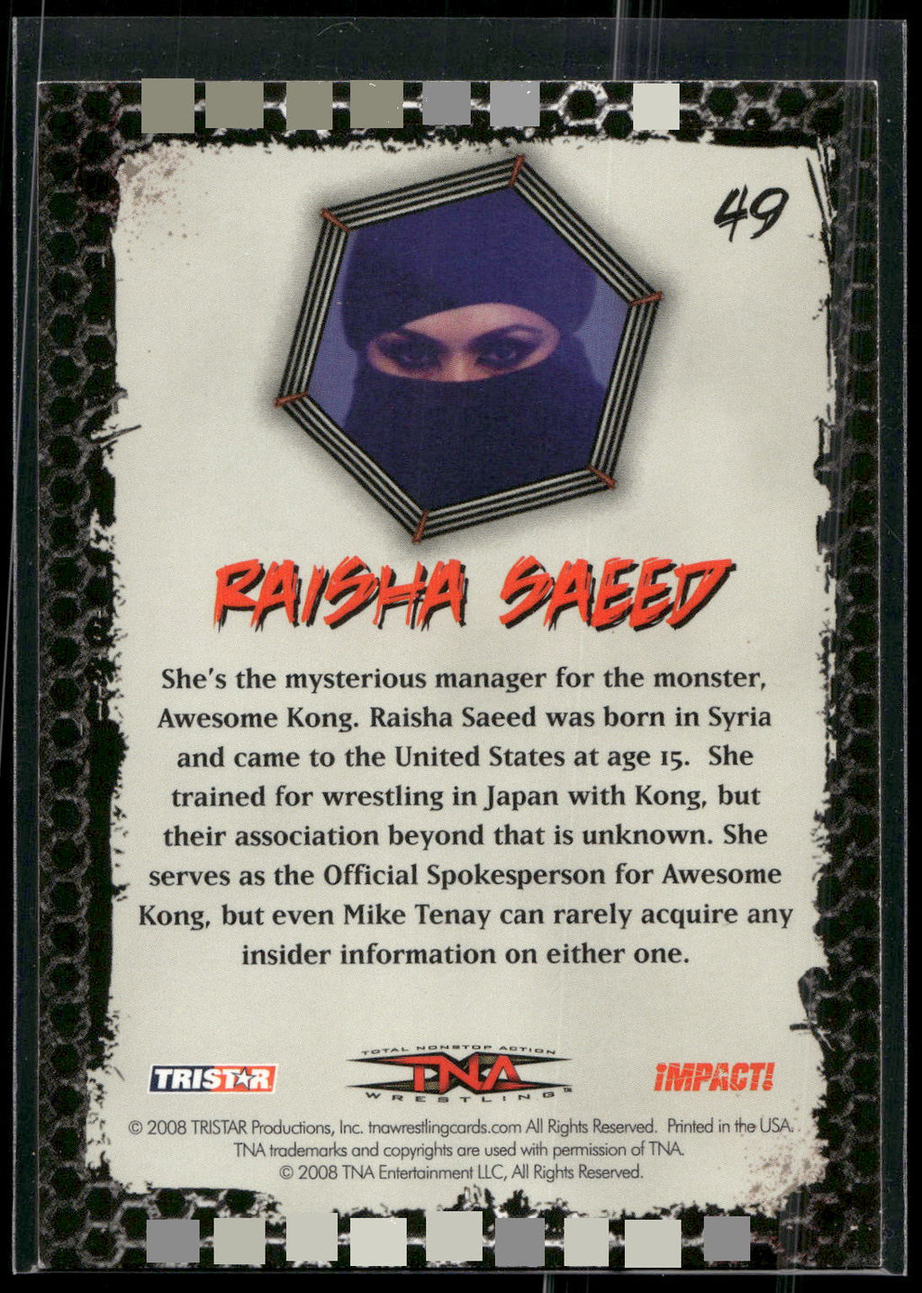 2008 TriStar TNA Impact #49 Raisha Saeed