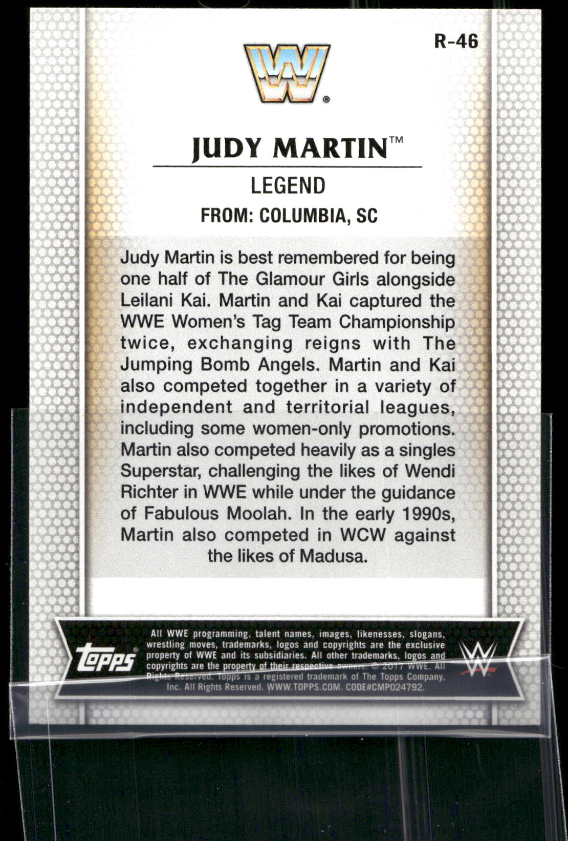2017 Topps WWE Women's Division #R-46 Judy Martin