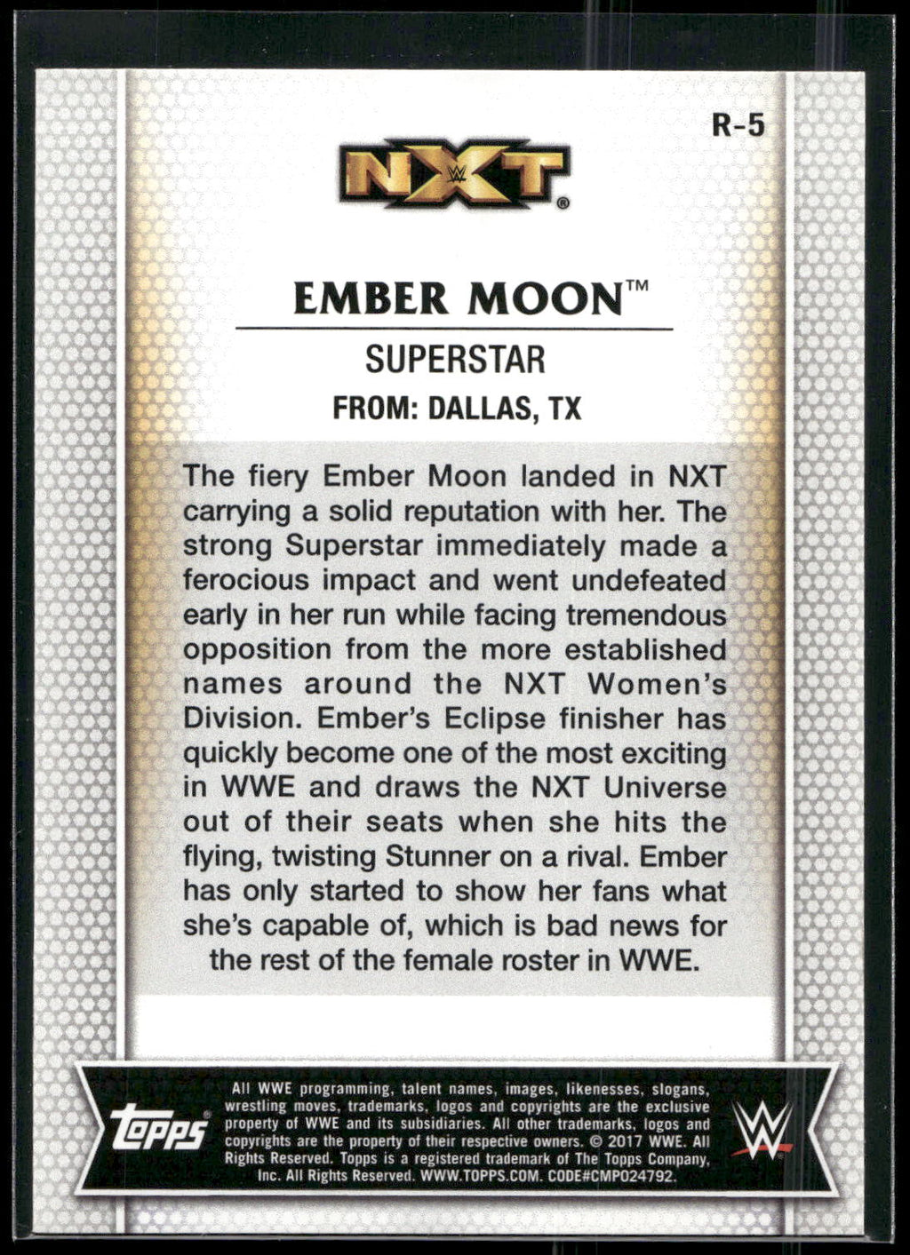 2017 Topps WWE Women's Division #R-5 Ember Moon