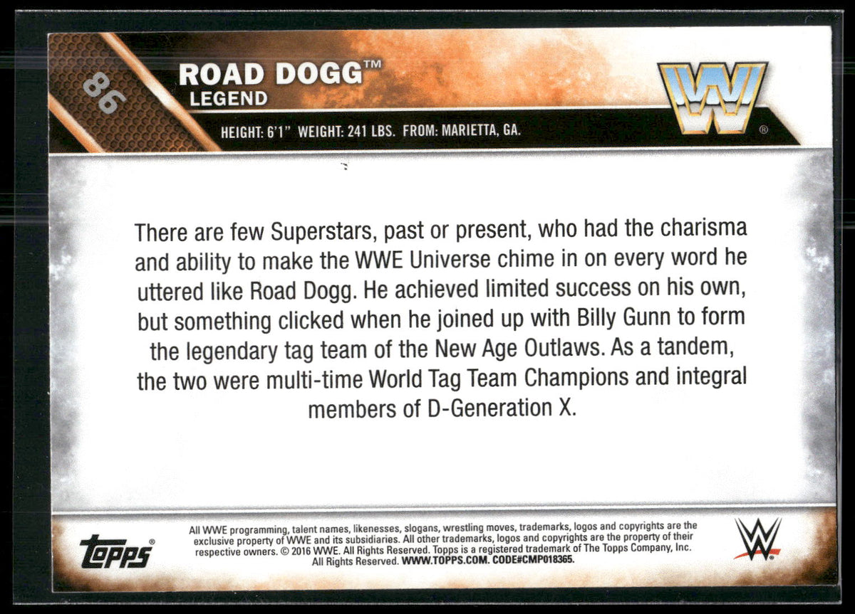 2016 Topps WWE #86 Road Dogg
