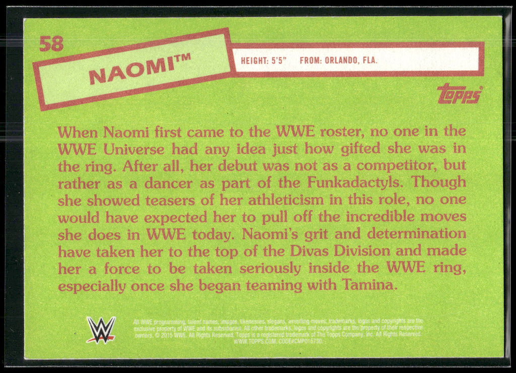 2015 Topps WWE Heritage #58 Naomi