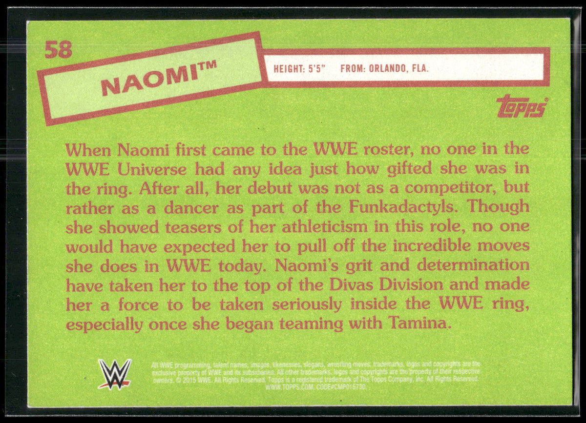 2015 Topps WWE Heritage #58 Naomi