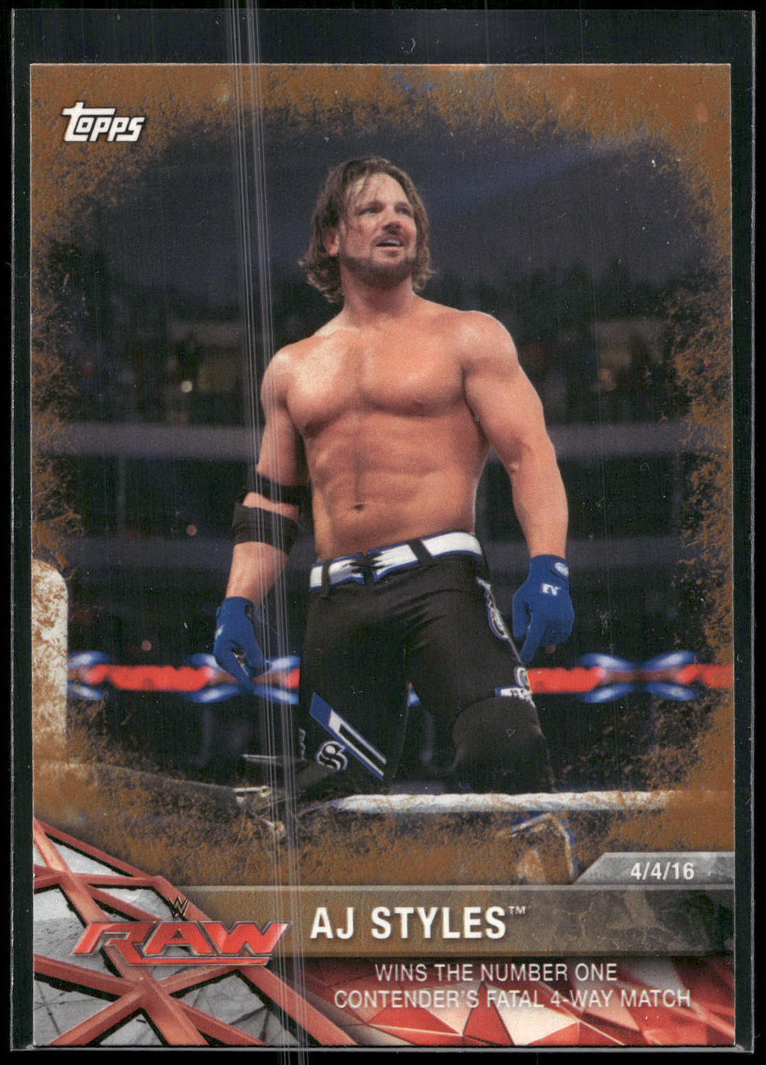 2017 Topps WWE Road To Wrestlemania #73 AJ Styles Bronze