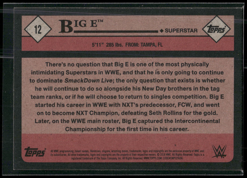 2018 Topps WWE Heritage #12 Big E
