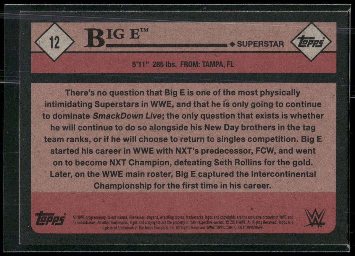 2018 Topps WWE Heritage #12 Big E