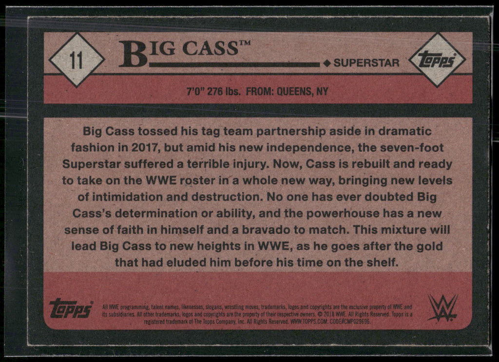 2018 Topps WWE Heritage #11 Big Cass