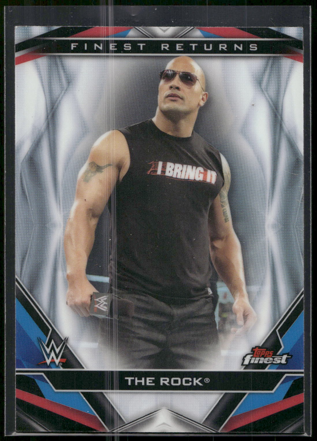 2020 Topps WWE Finest #R-4 The Rock Finest Returns Gold #/50