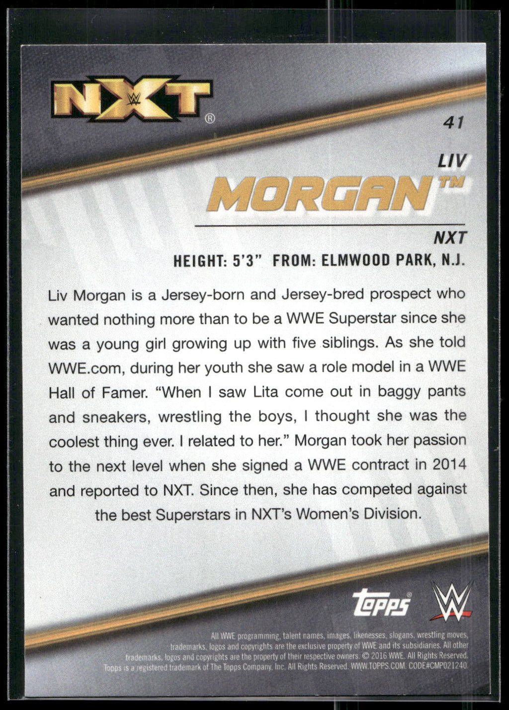 2016 Topps WWE Divas Revolution #41 Liv Morgan