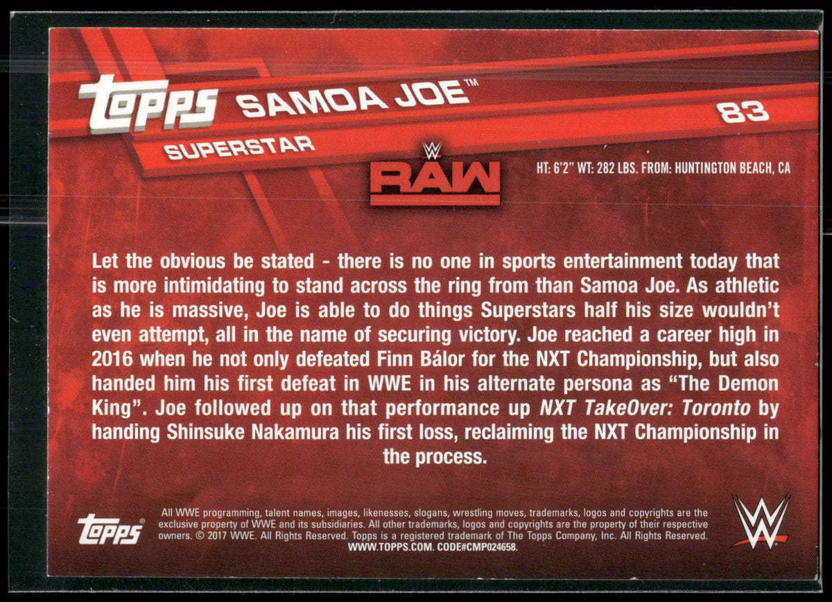2017 Topps WWE #83 Samoa Joe