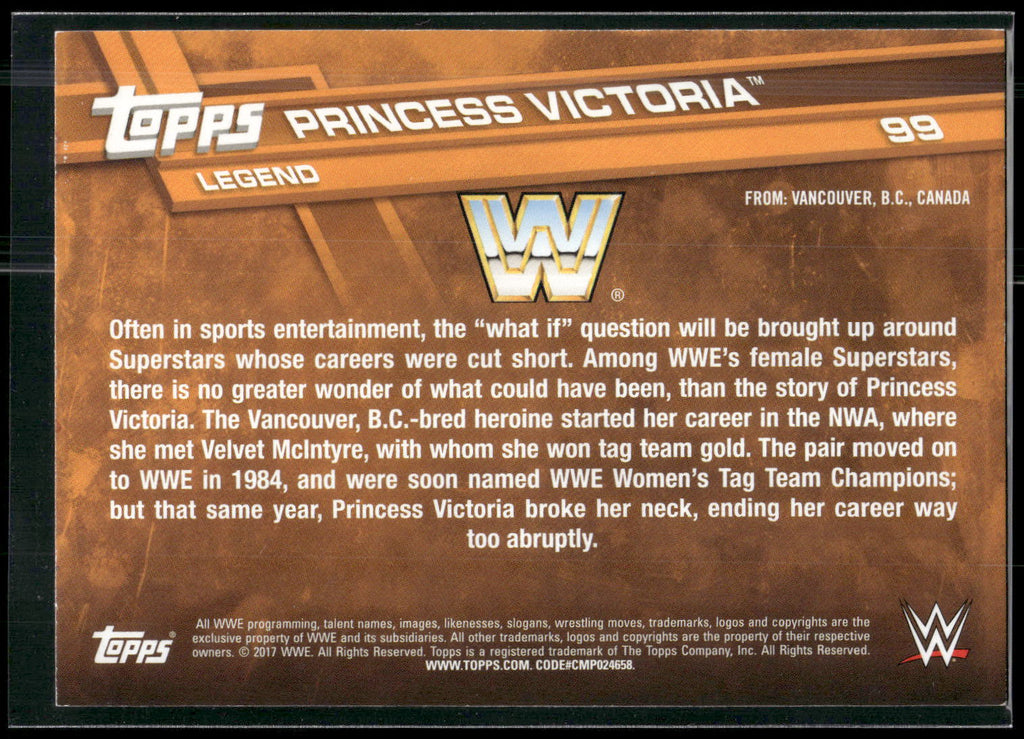 2017 Topps WWE #99 Princess Victoria