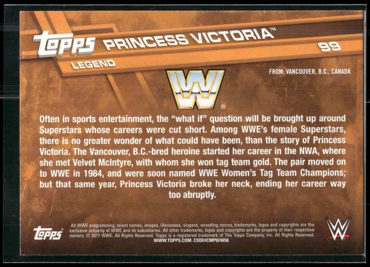 2017 Topps WWE #99 Princess Victoria