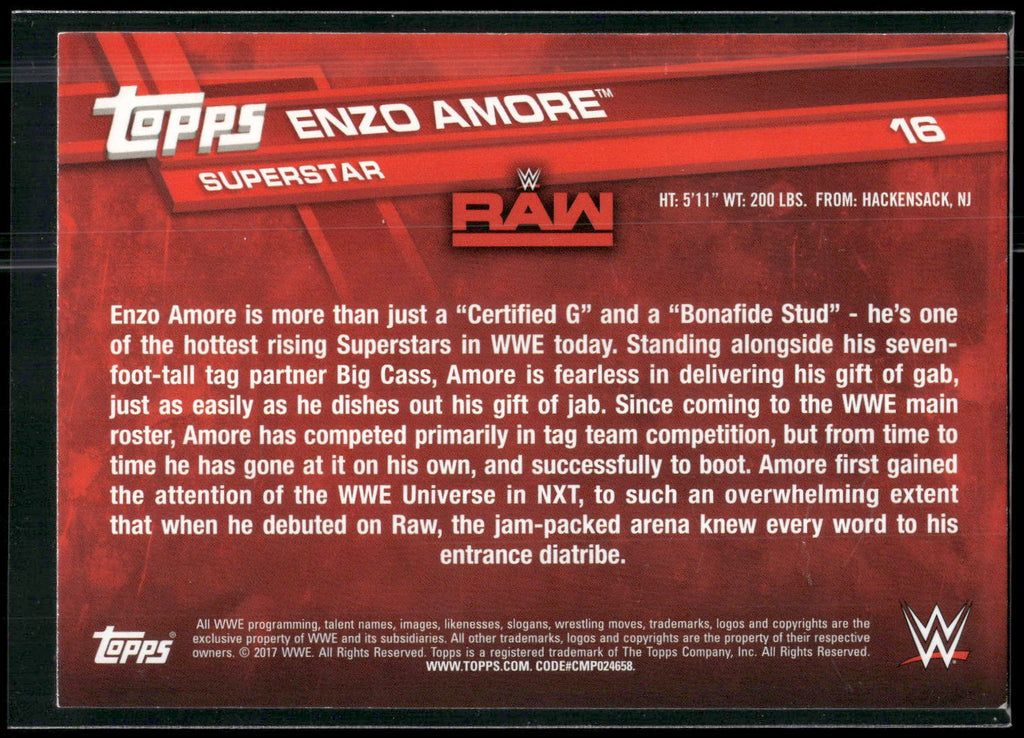 2017 Topps WWE #16 Enzo Amore