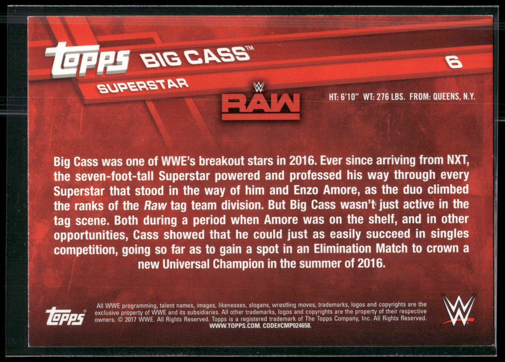 2017 Topps WWE #6 Big Cass