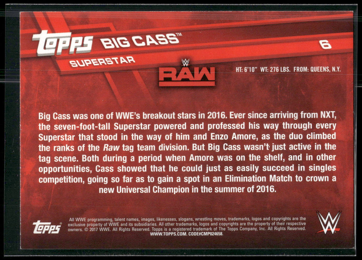 2017 Topps WWE #6 Big Cass