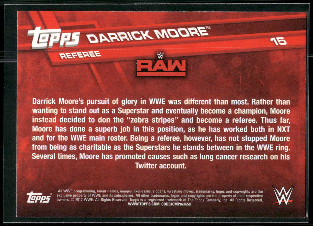 2017 Topps WWE #15 Darrick Moore