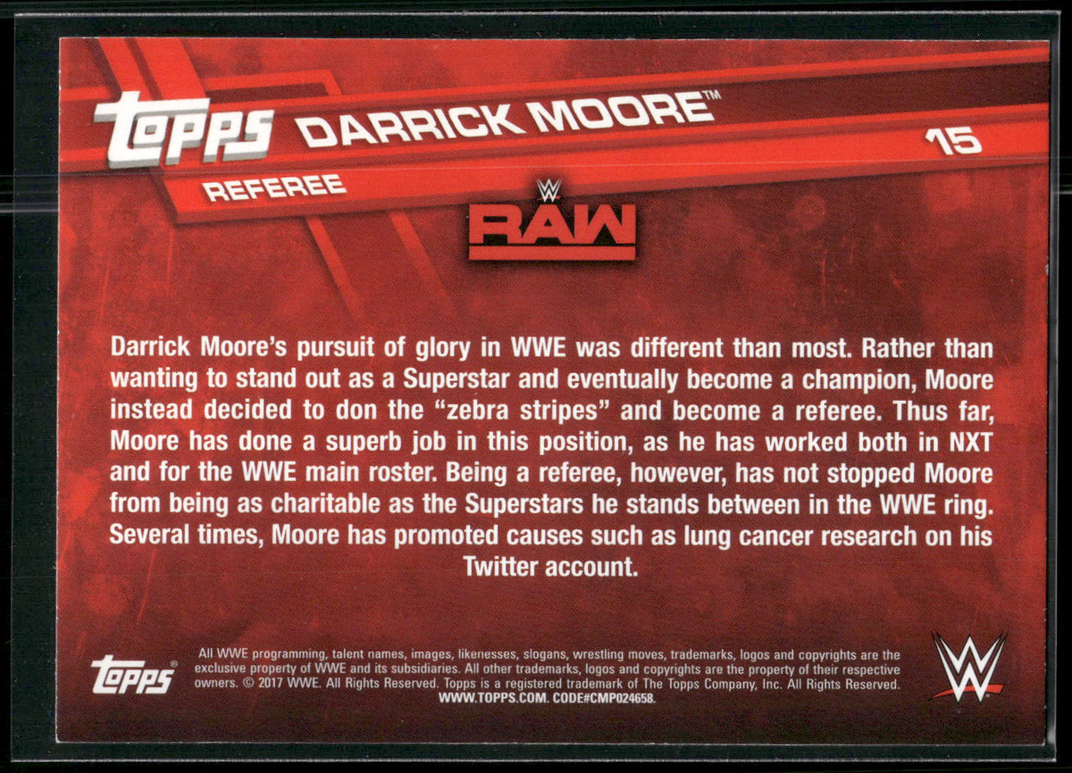 2017 Topps WWE #15 Darrick Moore