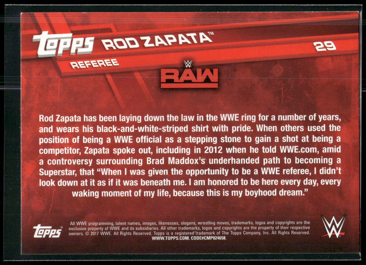 2017 Topps WWE #29 Rod Zapata