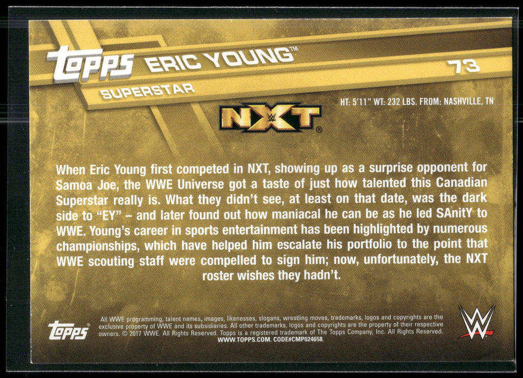 2017 Topps WWE #73 Eric Young