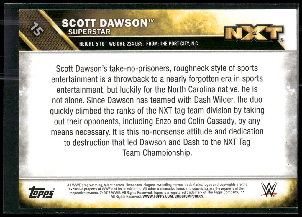 2016 Topps WWE #15 Scott Dawson NXT
