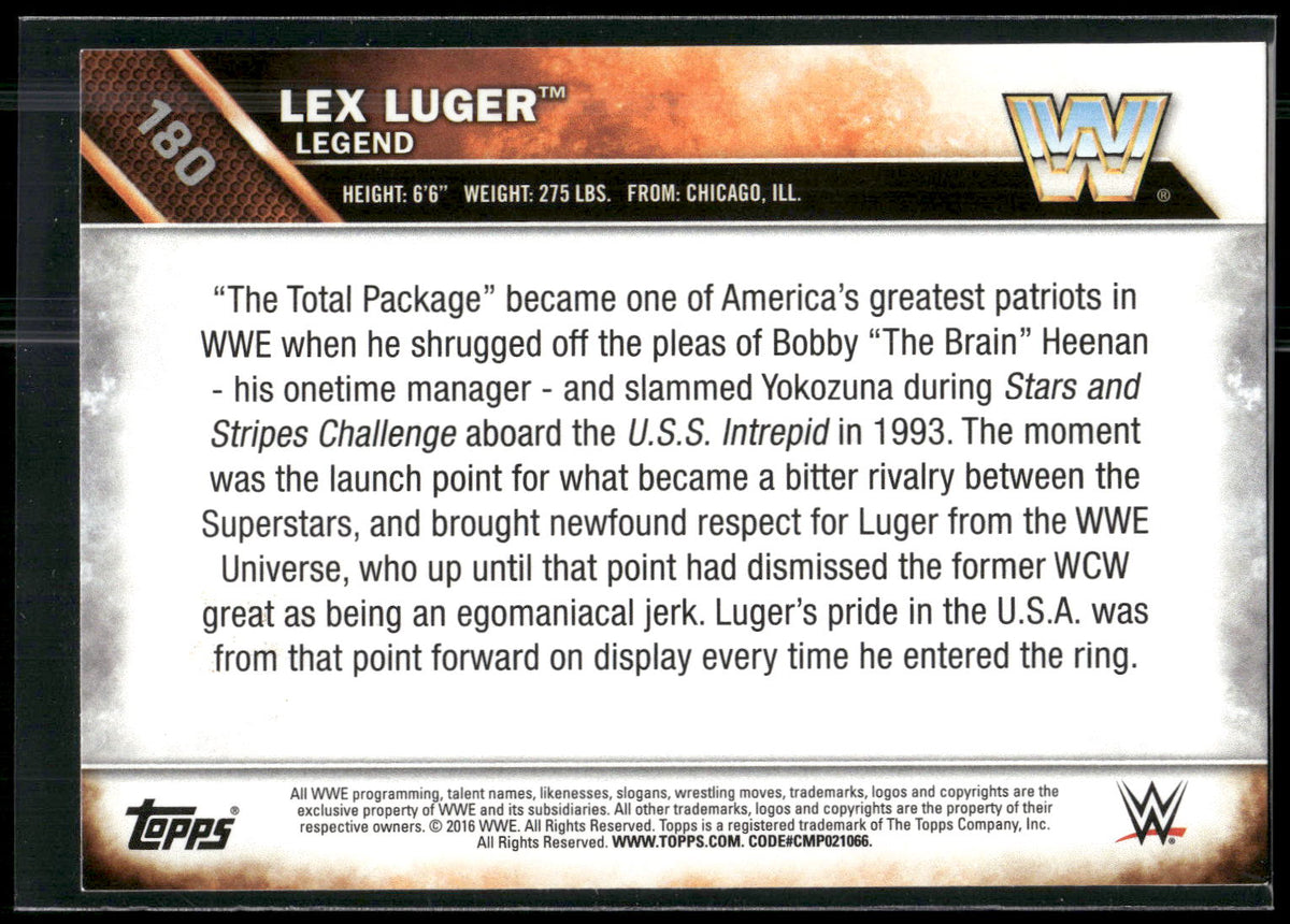 2016 Topps WWE Then Now Forever #180 Lex Luger