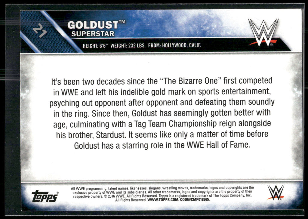 2016 Topps WWE #21 Goldust Bronze