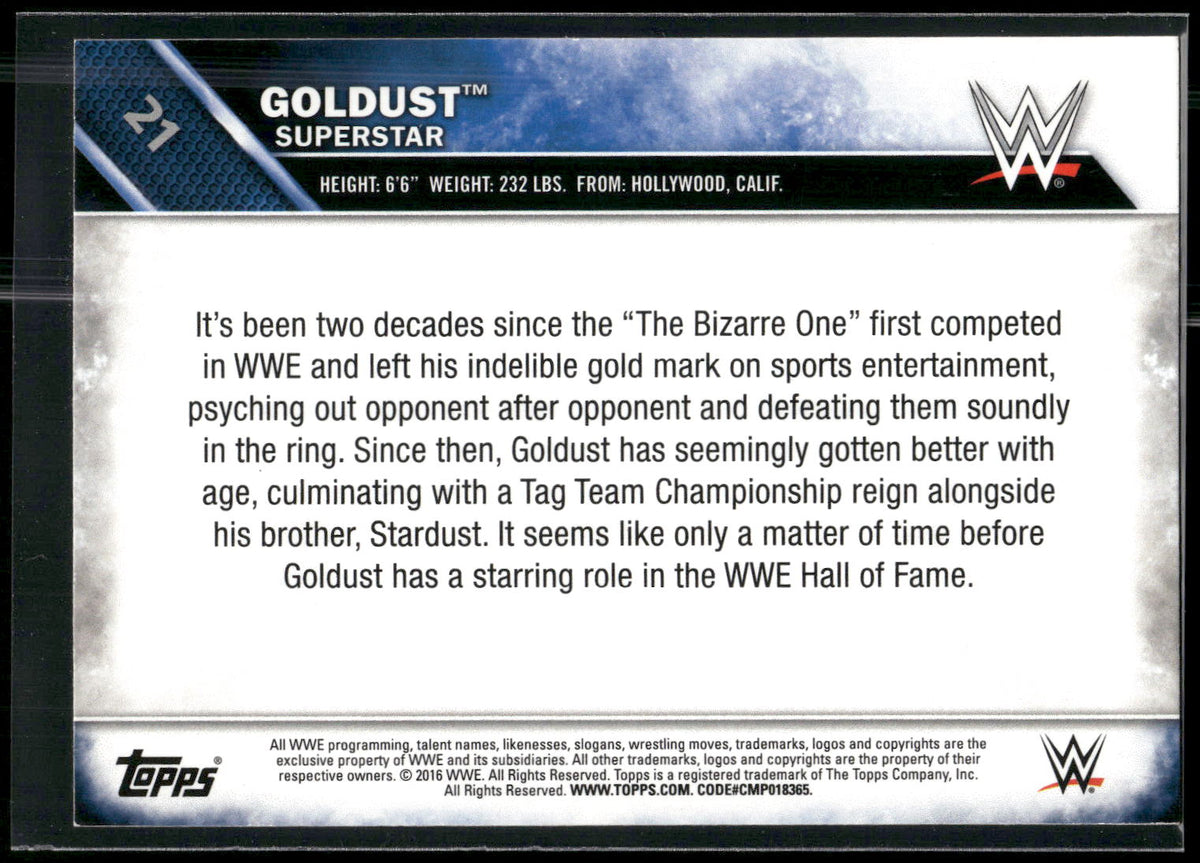 2016 Topps WWE #21 Goldust
