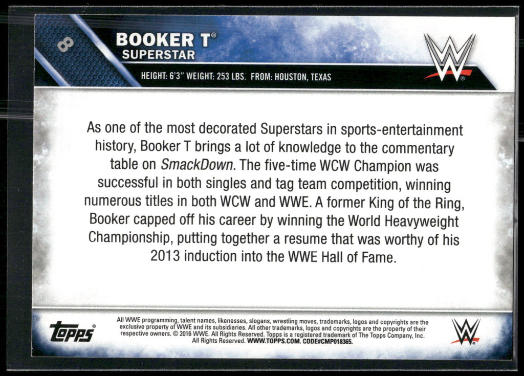 2016 Topps WWE #8 Booker T