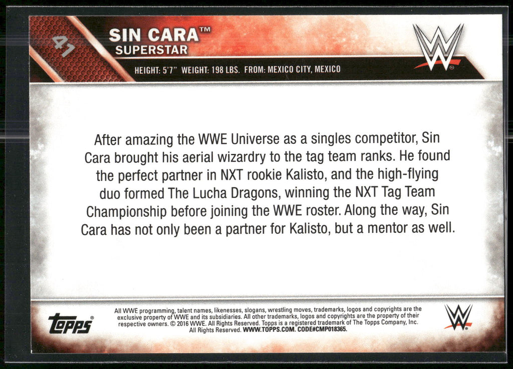 2016 Topps WWE #41 Sin Cara