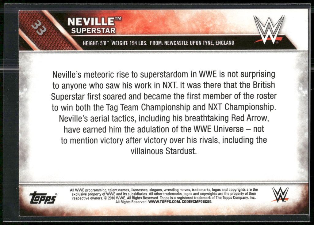 2016 Topps WWE #33 Neville