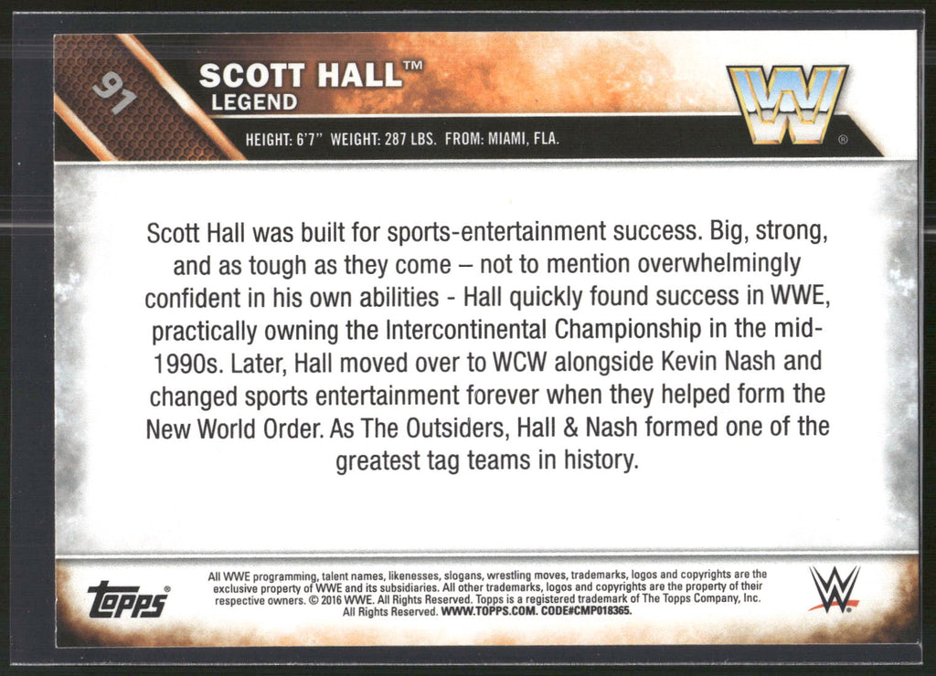 2016 Topps WWE #91 Scott Hall