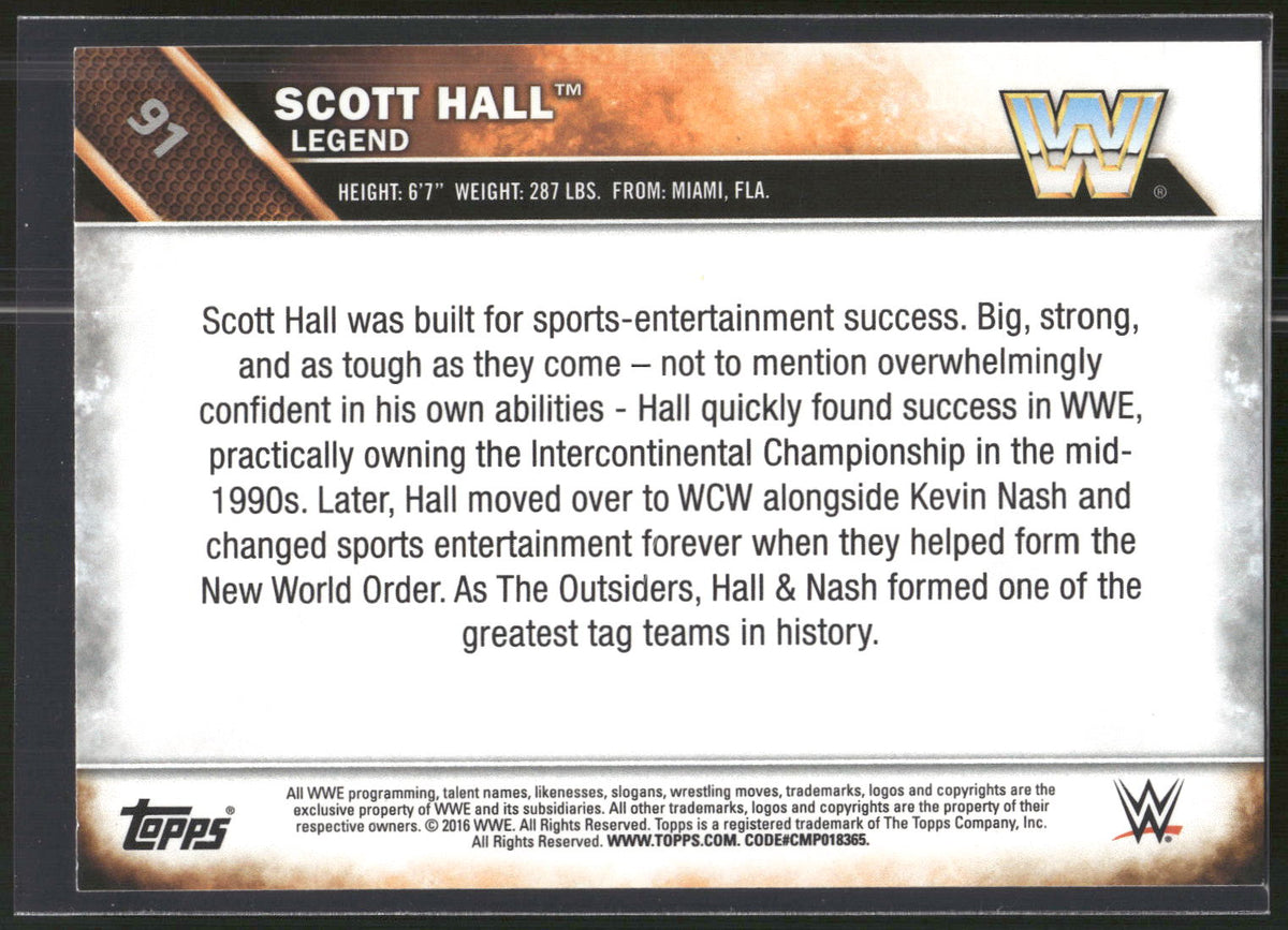 2016 Topps WWE #91 Scott Hall