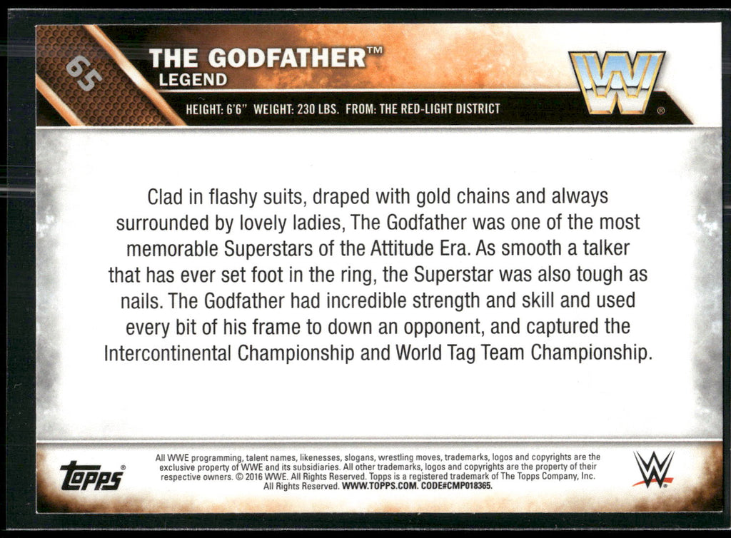 2016 Topps WWE #65 The Godfather