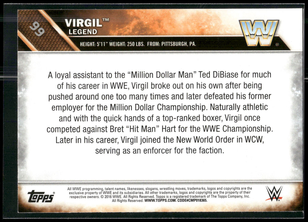 2016 Topps WWE #99 Virgil