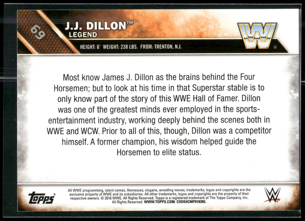 2016 Topps WWE #69 J.J. Dillon