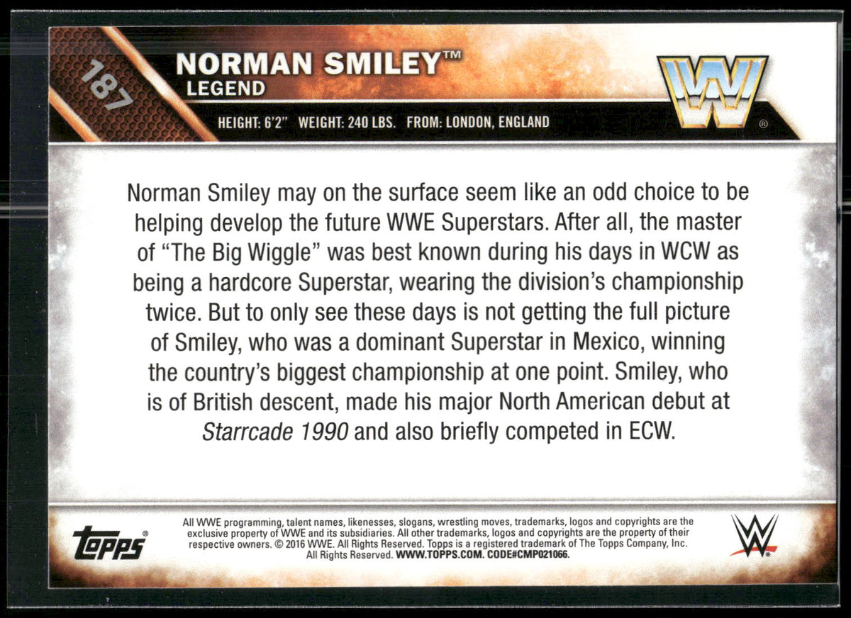 2016 Topps WWE Then Now Forever #187 Norman Smiley