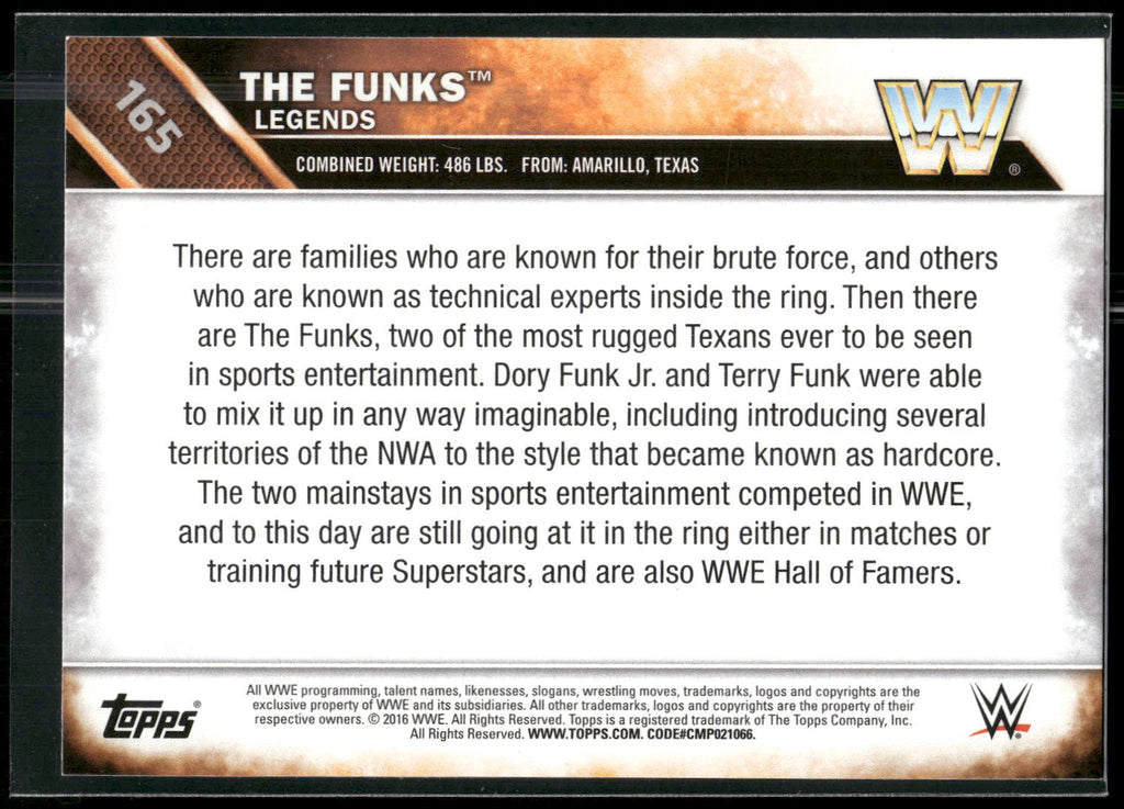 2016 Topps WWE Then Now Forever #165 The Funks