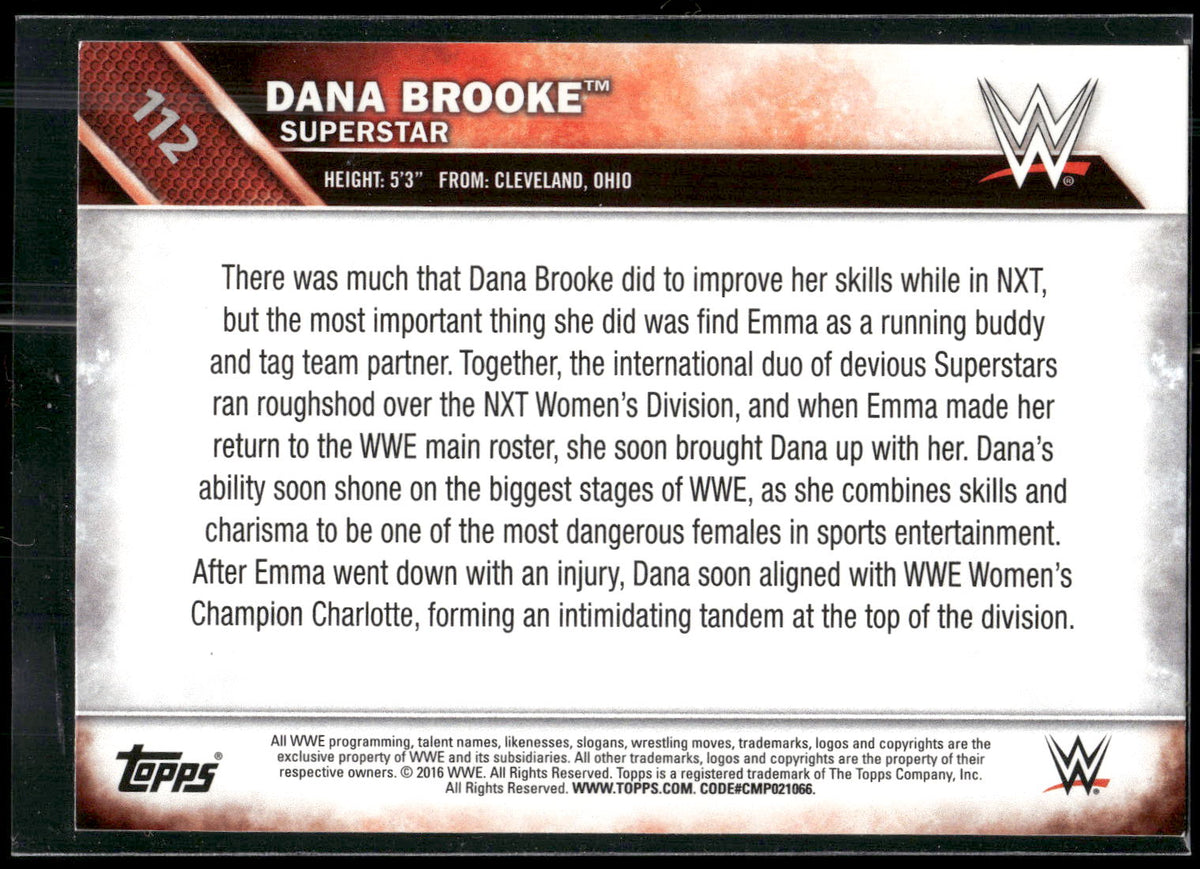 2016 Topps WWE Then Now Forever #112 Dana Brooke