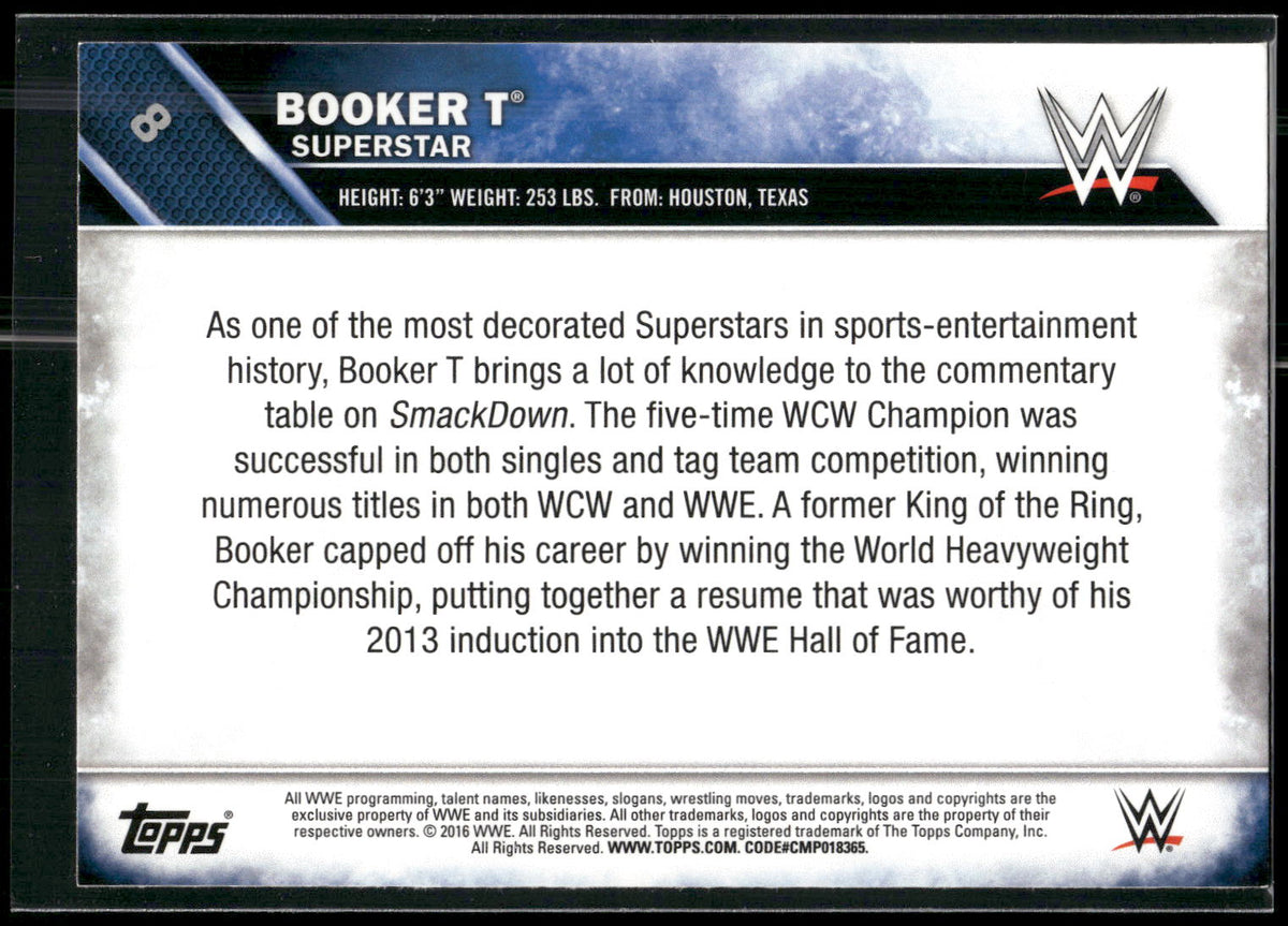 2016 Topps WWE #8 Booker T