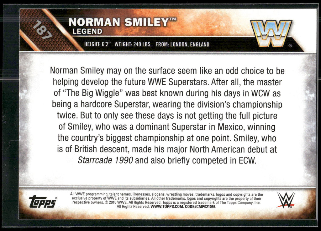 2016 Topps WWE Then Now Forever #187 Norman Smiley