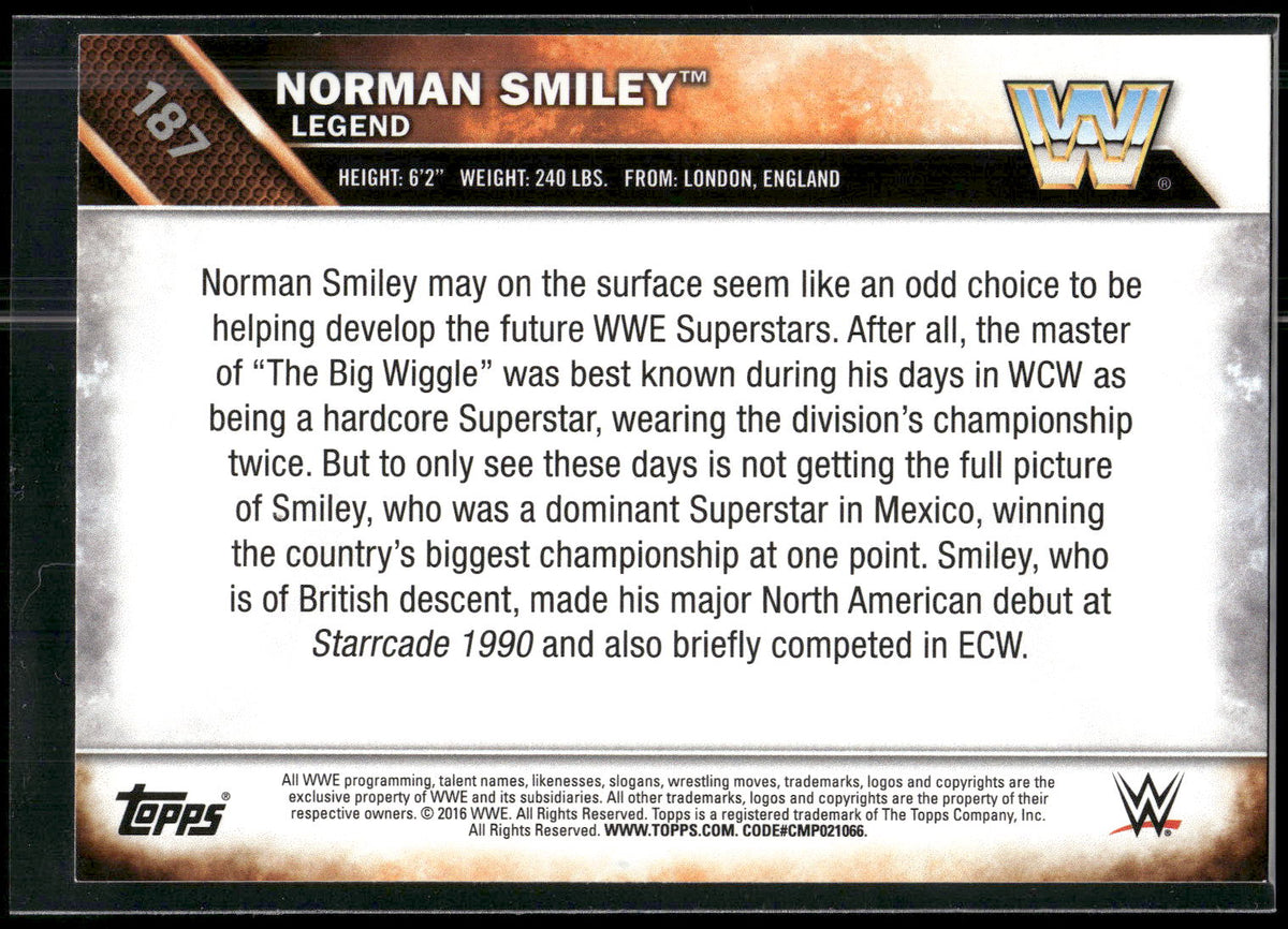 2016 Topps WWE Then Now Forever #187 Norman Smiley