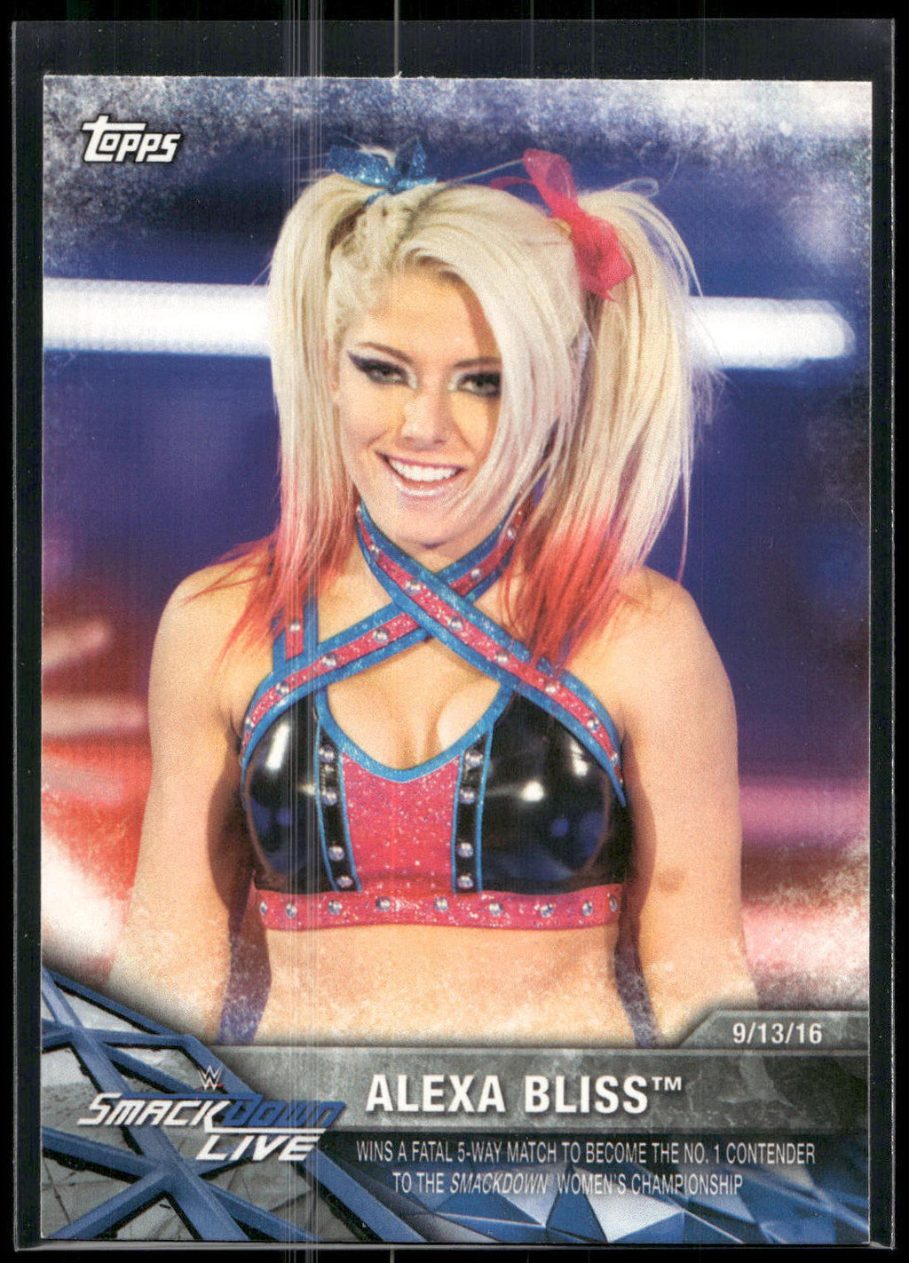 2017 Topps WWE Women's Division #WWE-6 Alexa Bliss WWE Matches and Moments
