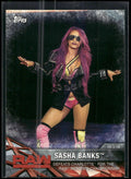 2017 Topps WWE Women's Division #WWE-10 Sasha Banks WWE Matches and Moments
