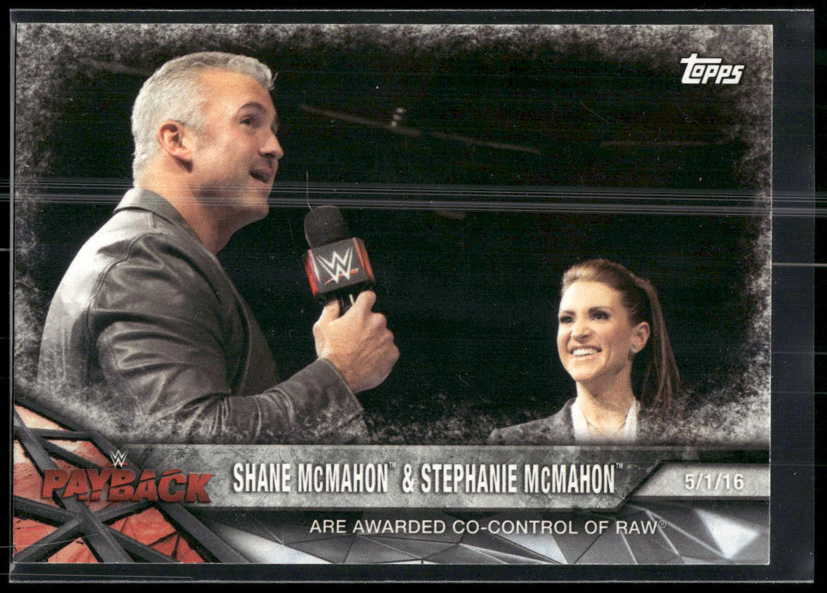 2017 Topps WWE Road To Wrestlemania #82 Shane McMahon / Stephanie McMahon
