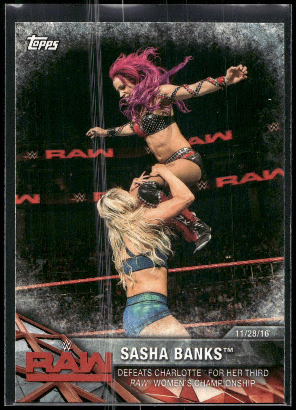 2017 Topps WWE Women's Division #WWE-14 Sasha Banks WWE Matches and Moments