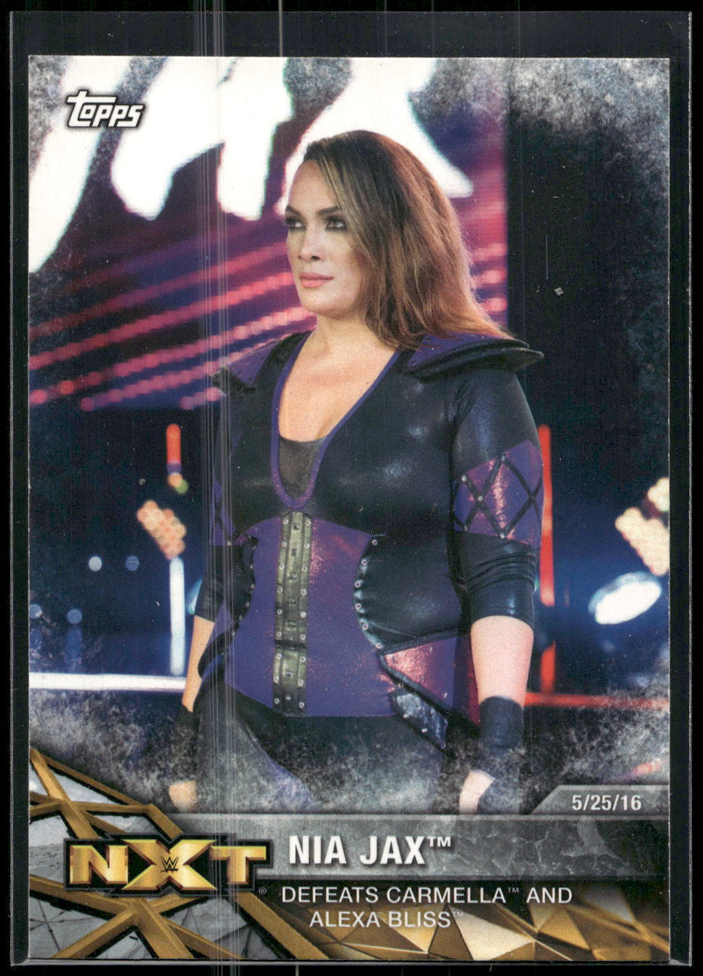 2017 Topps WWE Women's Division #NXT-16 Nia Jax NXT Matches and Moments