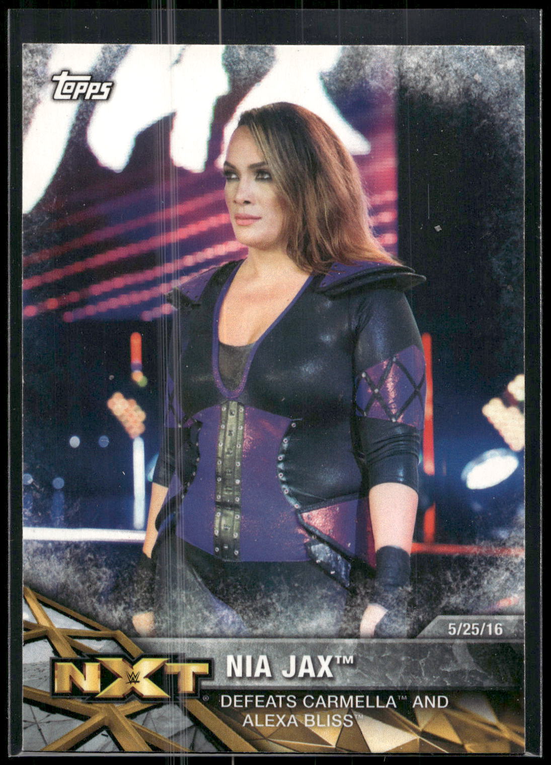 2017 Topps WWE Women's Division #NXT-16 Nia Jax NXT Matches and Moments