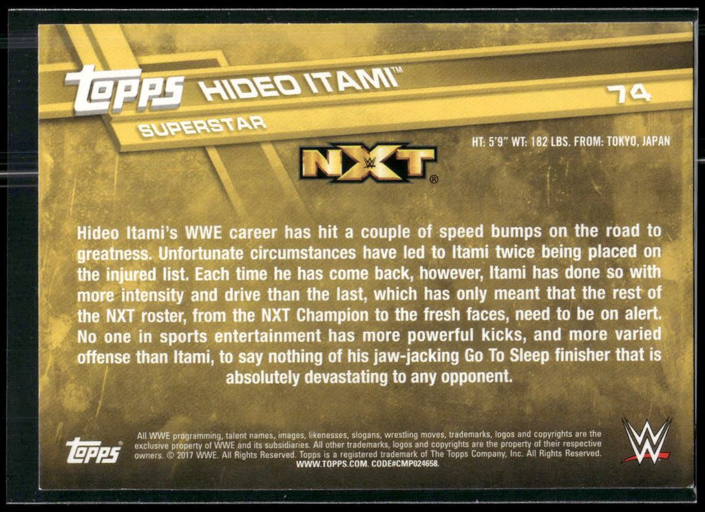 2017 Topps WWE #74 Hideo Itami